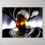 Golden Tears Abstract Poster posters