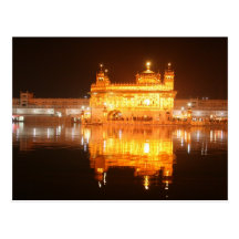 Golden Temple Amritsar North India at Night Postcard