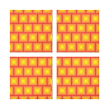 Golden tiles pattern stretched canvas prints