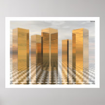 Golden Towers Print