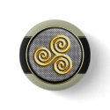 Golden Triskele buttons