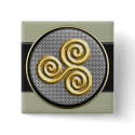 Golden Triskele buttons