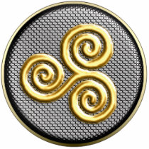 Golden Triskele Hanging Ornament