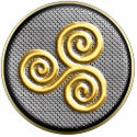 Golden Triskele Hanging Ornament photo sculptures