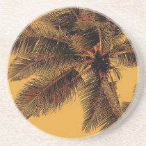 golden tropical palm coaster coasters