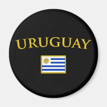Golden Uruguay Fridge Magnets