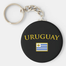Golden Uruguay Key Chain