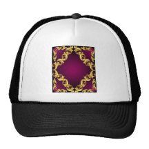 golden violet henna hat