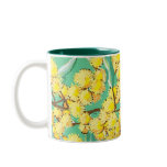 Golden wattle symbol of Australia mugs