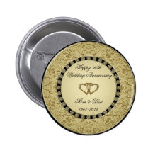 Golden Wedding Anniversary Button