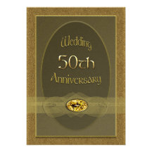 Golden Wedding Anniversary Invitations