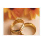 Golden Wedding Bands and Sunflower postcards