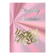 Golden Wedding Bells Wedding Invitation