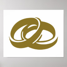 Golden Wedding Rings Poster