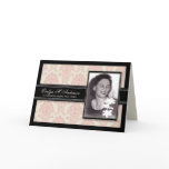Golden Years Damask Birthday CARD Invite (pink)