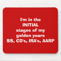 Golden Years Initials Mousepad