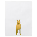 Golden Yellow Dog. Cartoon. Illustration. Custom flyers