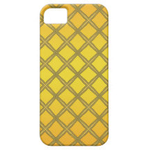 Golden Yellow Hatch Retro Criss Cross iPhone Case iPhone 5 Cover