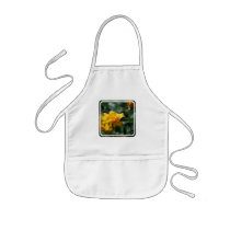 Golden Yellow Rose Bud Children's Apron
