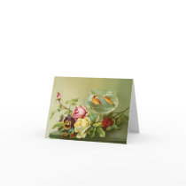 Goldfish and Flowers Customisable Notecard