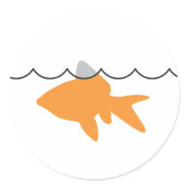 Goldfish Shark Sticker