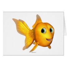 Goldie Toon Goldfish Greeting Card