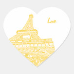 Golen Yellow Eiffel TowerSticker
