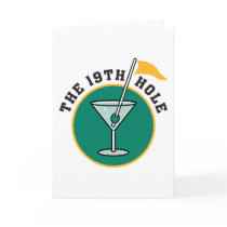 golf 19th hole drink time humour cards