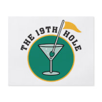 golf 19th hole drink time humour full colour flyer