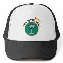 golf 19th hole drink time humour trucker hats