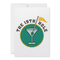 golf 19th hole drink time humour personalized invitation