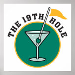 golf 19th hole drink time humour posters