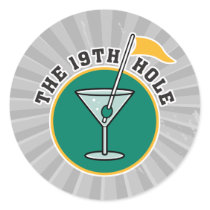 golf 19th hole drink time humour round stickers
