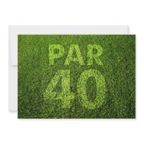 Golf 40th Birthday Party Personalised Invitation