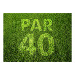 Golf 40th Birthday Party Personalised Invitation