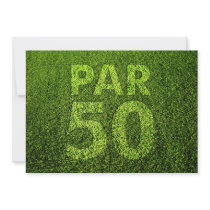 Golf 50th Birthday Party Personalised Announcement