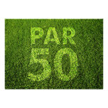 Golf 50th Birthday Party Personalised Announcement