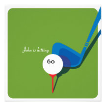 Golf 60th Birthday - Still Swinging! Custom Invitation