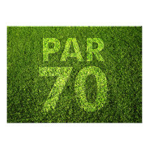 Golf 70th Birthday Party Personalized Invitation
