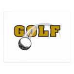 golf and goflball text logo design postcards