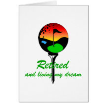 Golf and retirement card