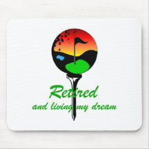 Golf and retirement mouse pad