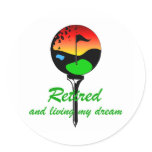 Golf and retirement stickers