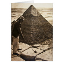 Golf at the Pyramid Sepia Toned Card