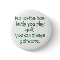 Golf Badly Golf Design Button