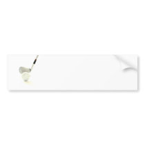 Golf Ball and Club Bumper Sticker
