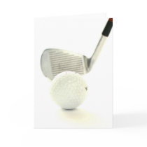 Golf Ball and Club Greeting Card