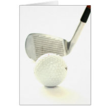 Golf Ball and Club Greeting Card