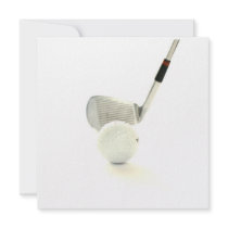 Golf Ball and Club Invitation