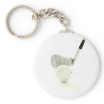 Golf Ball and Club Keychain